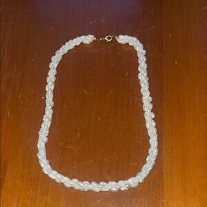 Faux Freshwater Pearl Necklace Multi Strand Twist Choker Vintage Elegant